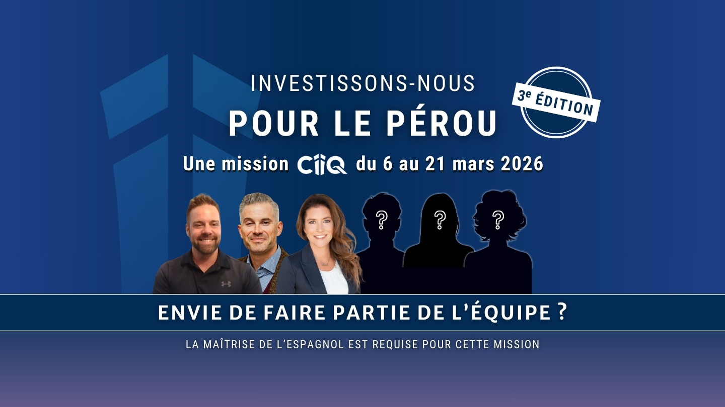 Paysage péruvien et photo des membres de l'équipe